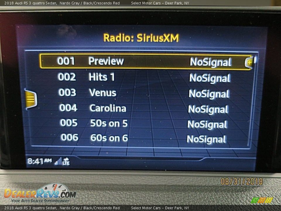 2018 Audi RS 3 quattro Sedan Nardo Gray / Black/Crescendo Red Photo #25