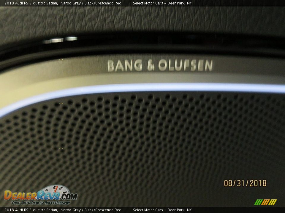 2018 Audi RS 3 quattro Sedan Nardo Gray / Black/Crescendo Red Photo #30