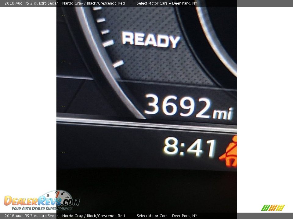 2018 Audi RS 3 quattro Sedan Nardo Gray / Black/Crescendo Red Photo #33