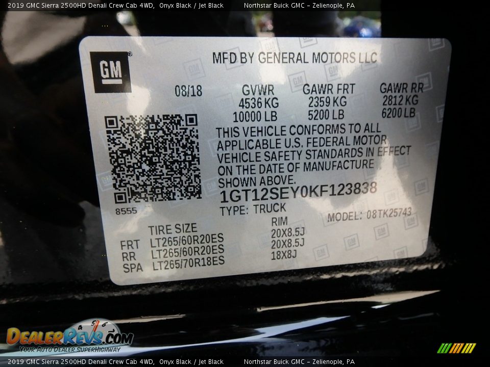 2019 GMC Sierra 2500HD Denali Crew Cab 4WD Onyx Black / Jet Black Photo #15