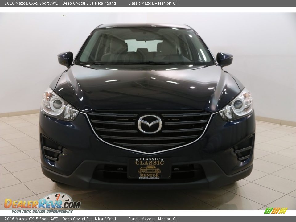 2016 Mazda CX-5 Sport AWD Deep Crystal Blue Mica / Sand Photo #2