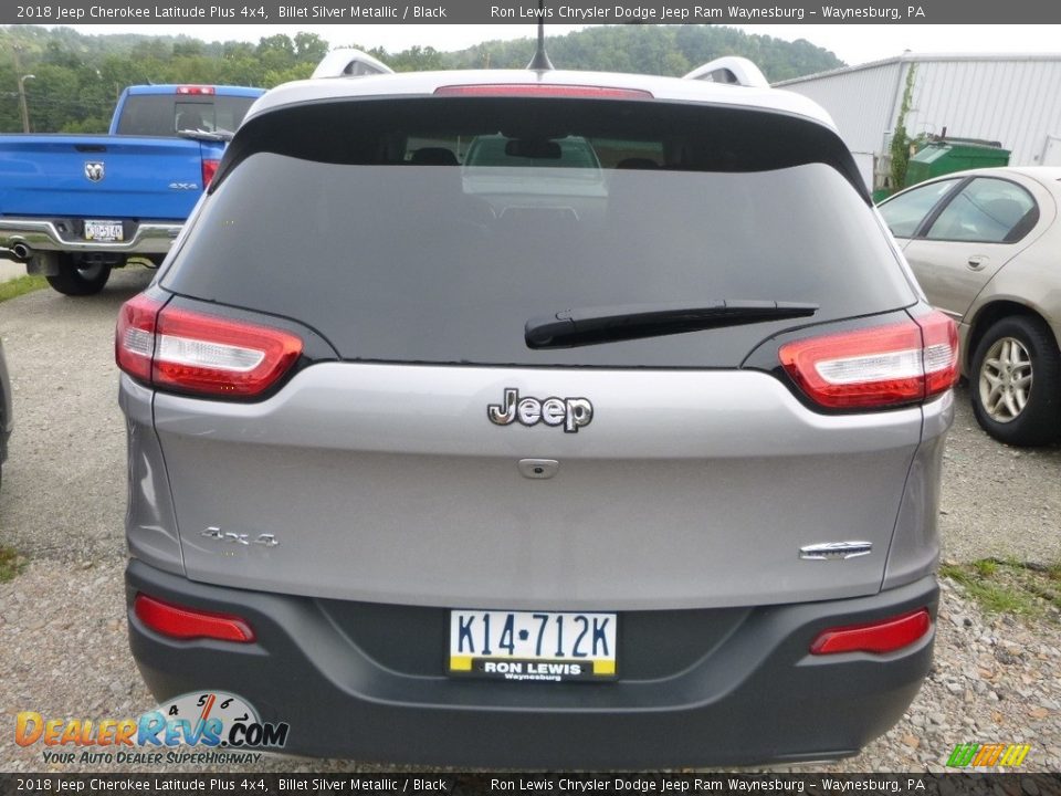 2018 Jeep Cherokee Latitude Plus 4x4 Billet Silver Metallic / Black Photo #3