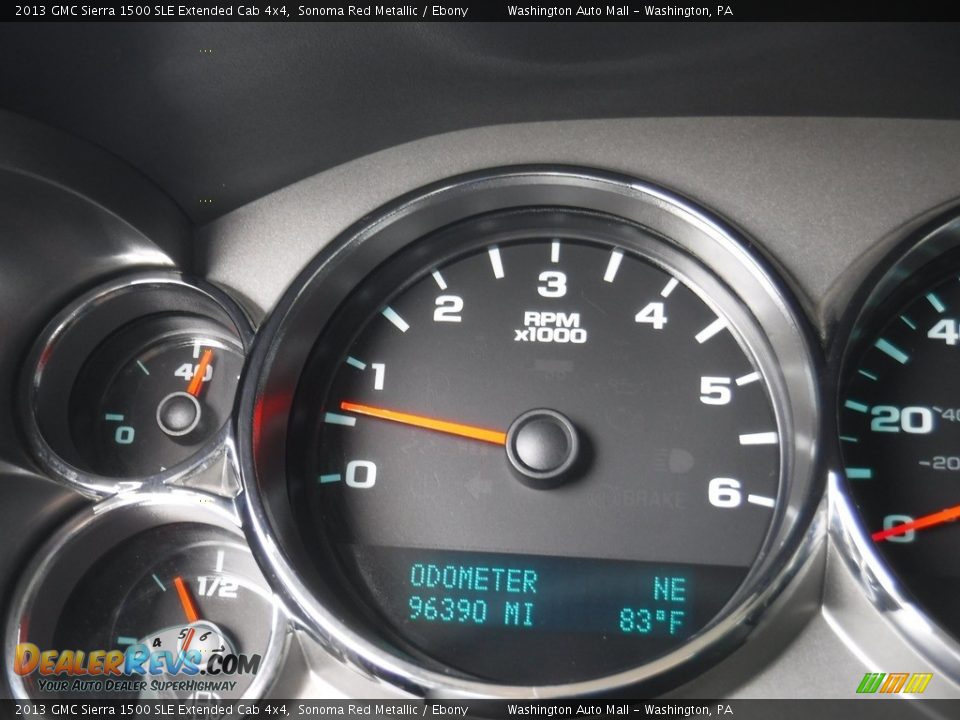 2013 GMC Sierra 1500 SLE Extended Cab 4x4 Sonoma Red Metallic / Ebony Photo #25