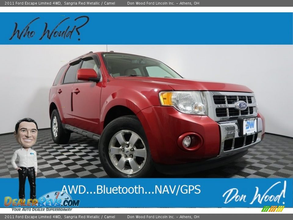 2011 Ford Escape Limited 4WD Sangria Red Metallic / Camel Photo #1