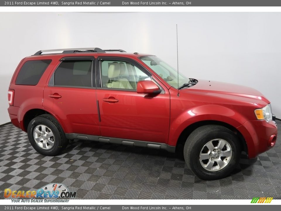 2011 Ford Escape Limited 4WD Sangria Red Metallic / Camel Photo #5