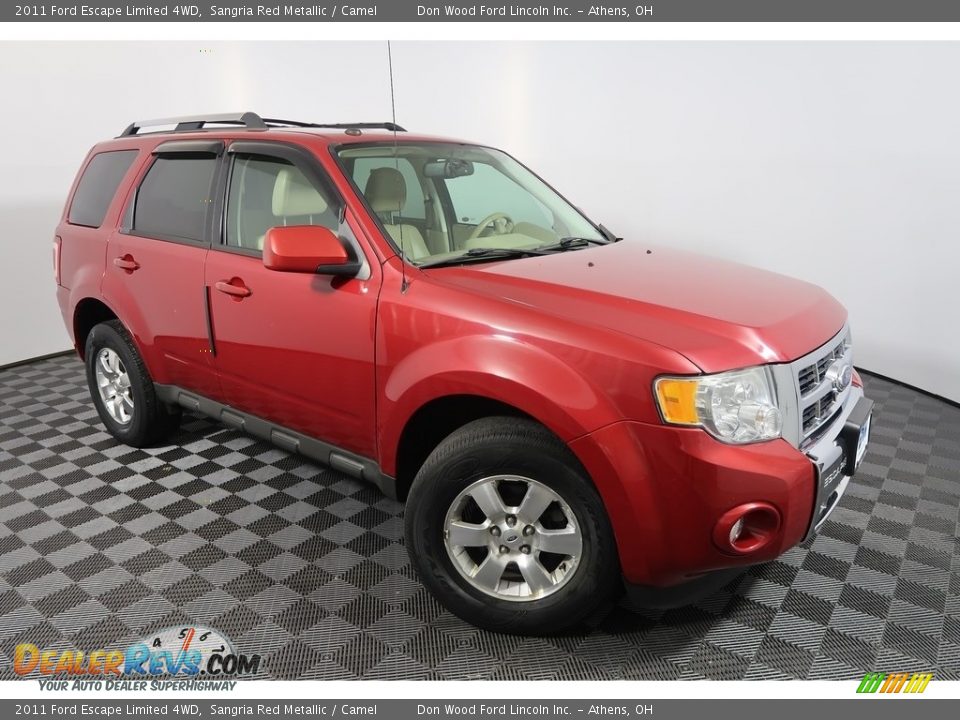 2011 Ford Escape Limited 4WD Sangria Red Metallic / Camel Photo #6