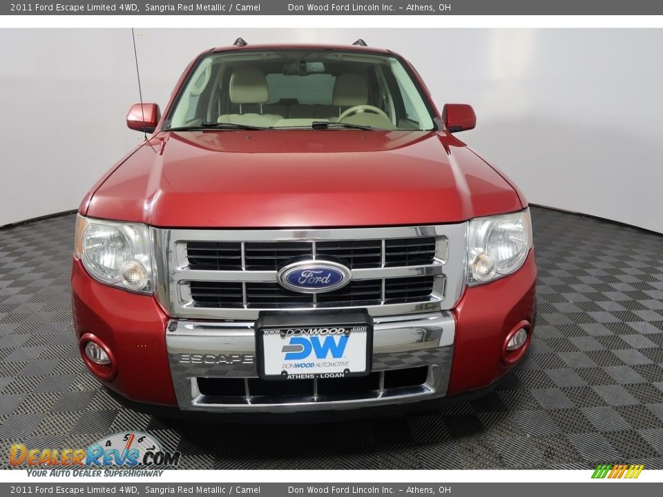 2011 Ford Escape Limited 4WD Sangria Red Metallic / Camel Photo #7