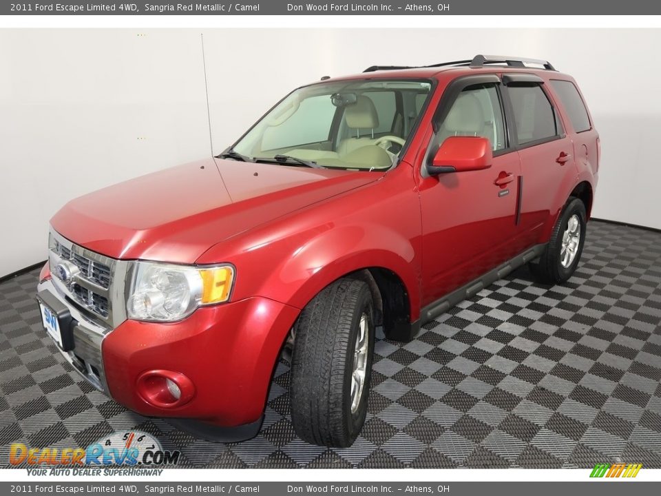 2011 Ford Escape Limited 4WD Sangria Red Metallic / Camel Photo #8
