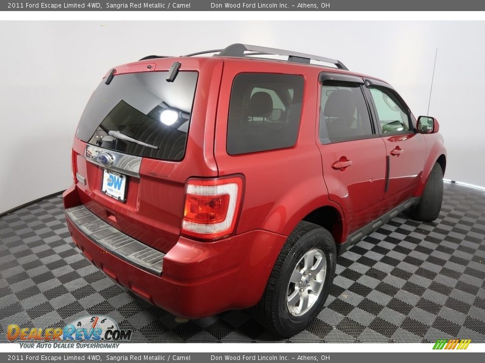 2011 Ford Escape Limited 4WD Sangria Red Metallic / Camel Photo #13