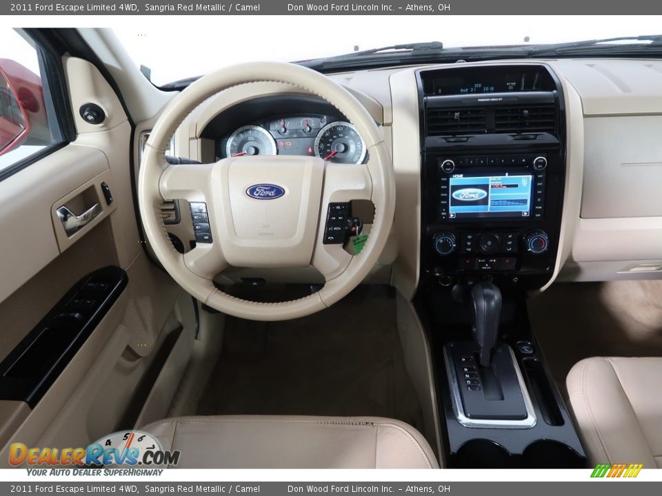 2011 Ford Escape Limited 4WD Sangria Red Metallic / Camel Photo #15