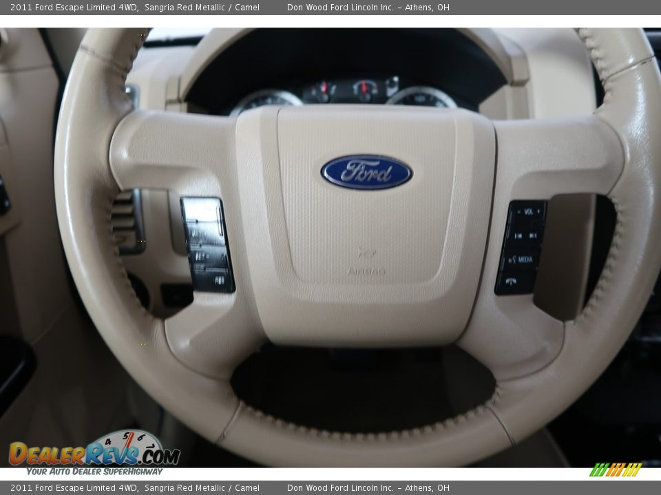 2011 Ford Escape Limited 4WD Sangria Red Metallic / Camel Photo #16
