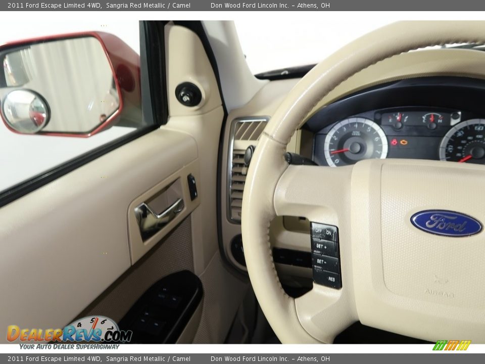 2011 Ford Escape Limited 4WD Sangria Red Metallic / Camel Photo #17