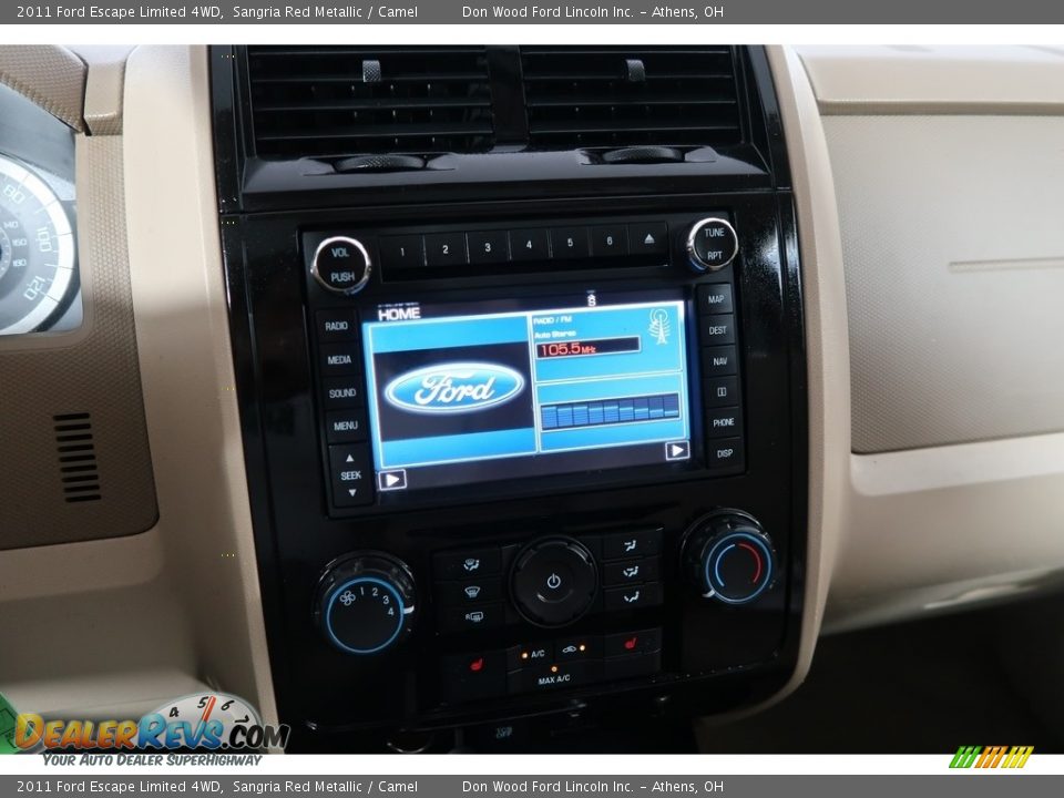 2011 Ford Escape Limited 4WD Sangria Red Metallic / Camel Photo #21
