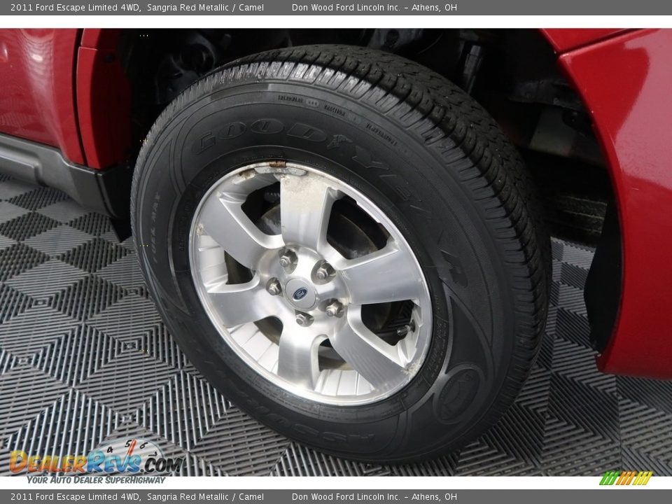 2011 Ford Escape Limited 4WD Sangria Red Metallic / Camel Photo #27