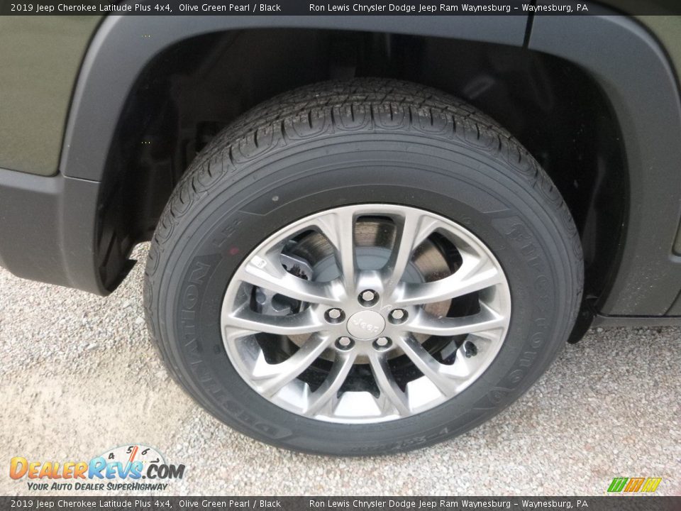 2019 Jeep Cherokee Latitude Plus 4x4 Olive Green Pearl / Black Photo #7
