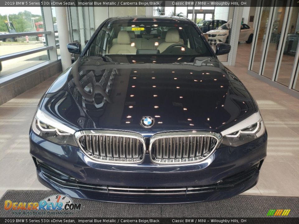 2019 BMW 5 Series 530i xDrive Sedan Imperial Blue Metallic / Canberra Beige/Black Photo #4
