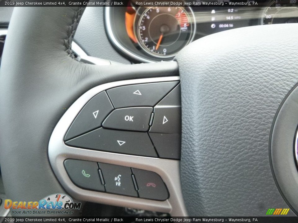2019 Jeep Cherokee Limited 4x4 Granite Crystal Metallic / Black Photo #18