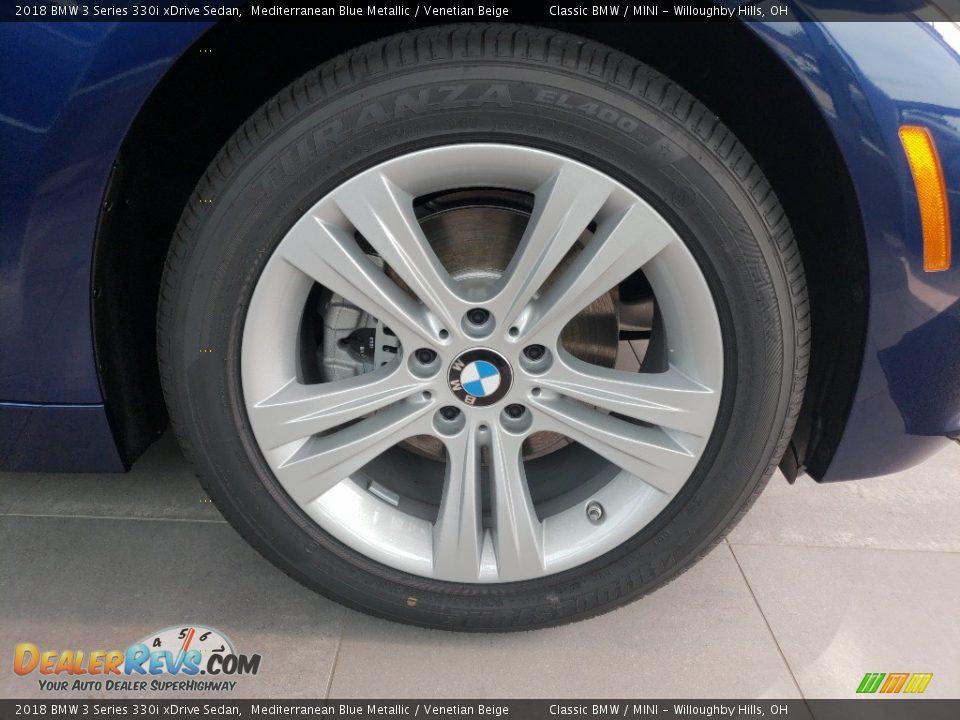2018 BMW 3 Series 330i xDrive Sedan Mediterranean Blue Metallic / Venetian Beige Photo #5