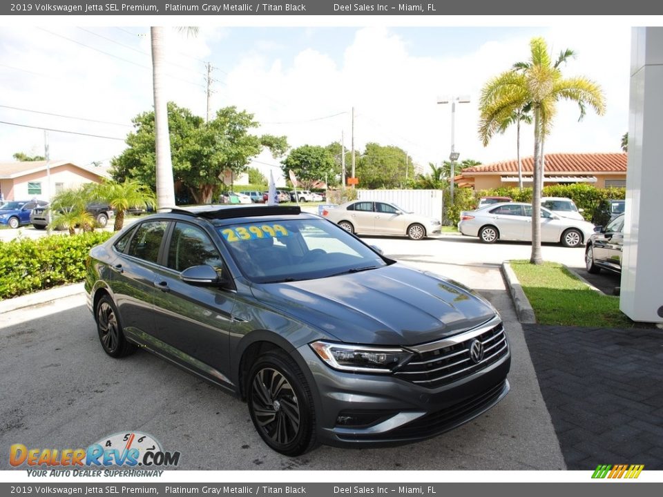 2019 Volkswagen Jetta SEL Premium Platinum Gray Metallic / Titan Black Photo #1