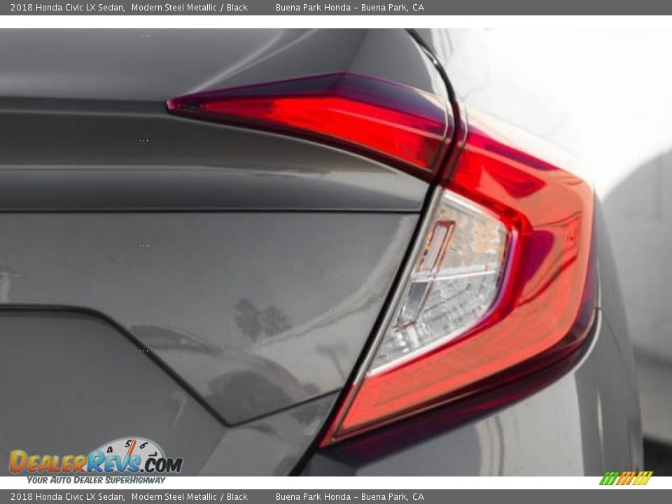 2018 Honda Civic LX Sedan Modern Steel Metallic / Black Photo #8