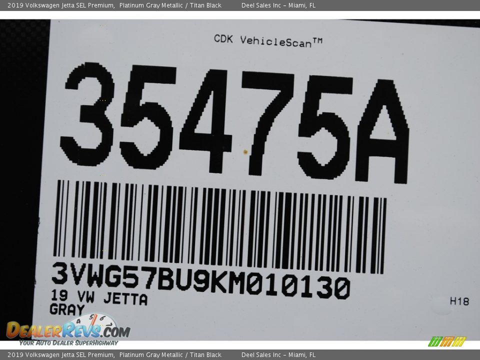 2019 Volkswagen Jetta SEL Premium Platinum Gray Metallic / Titan Black Photo #20