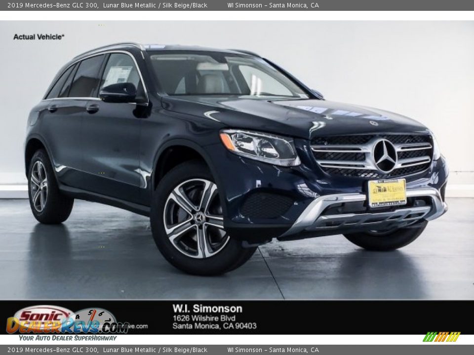 2019 Mercedes-Benz GLC 300 Lunar Blue Metallic / Silk Beige/Black Photo #1
