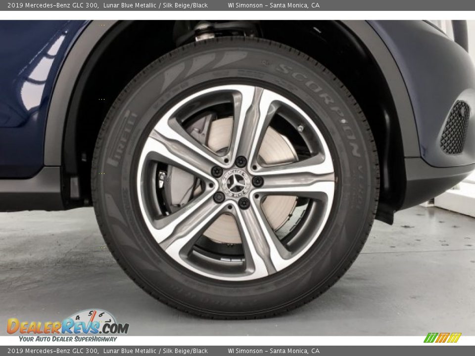 2019 Mercedes-Benz GLC 300 Lunar Blue Metallic / Silk Beige/Black Photo #9