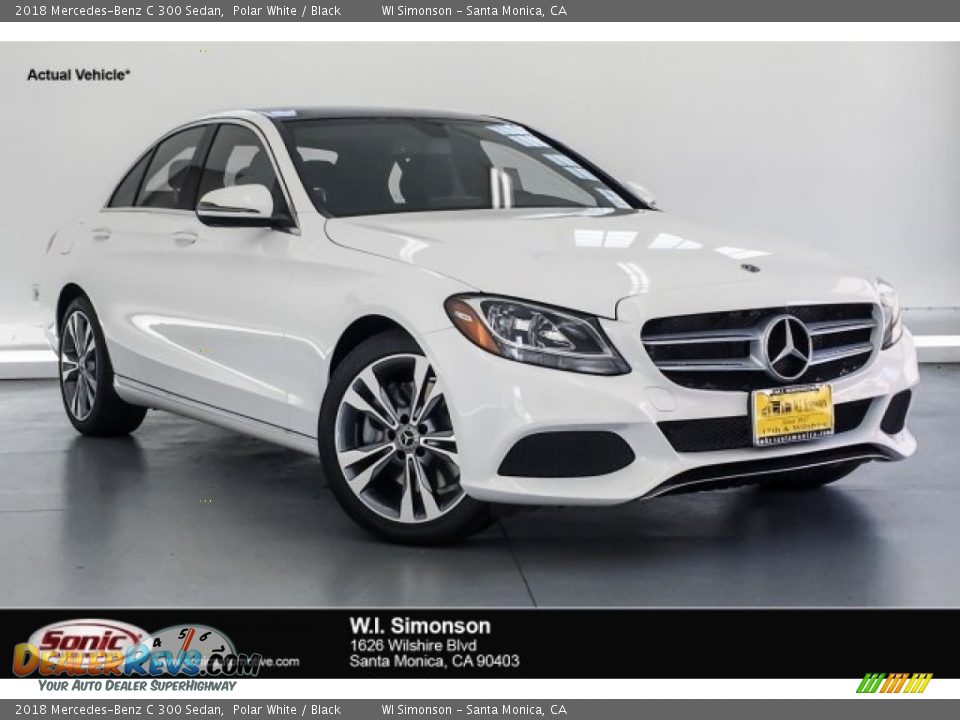 2018 Mercedes-Benz C 300 Sedan Polar White / Black Photo #1
