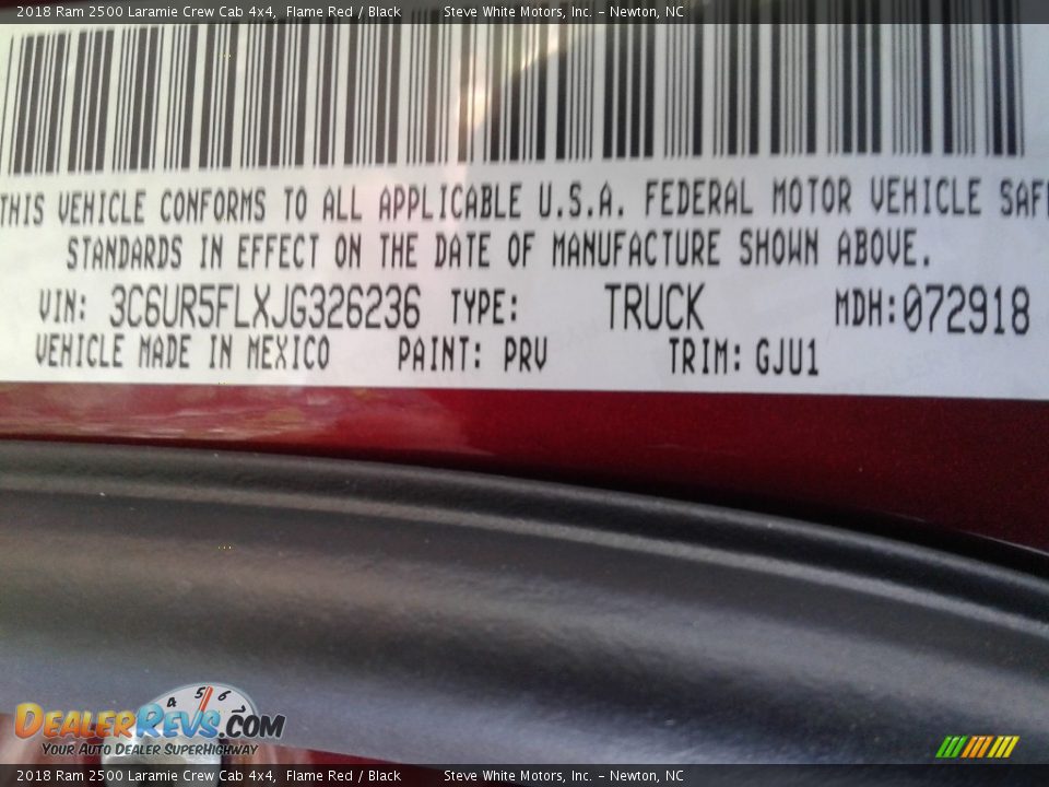 2018 Ram 2500 Laramie Crew Cab 4x4 Flame Red / Black Photo #36