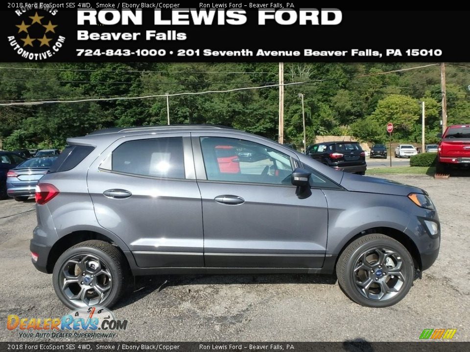 2018 Ford EcoSport SES 4WD Smoke / Ebony Black/Copper Photo #1