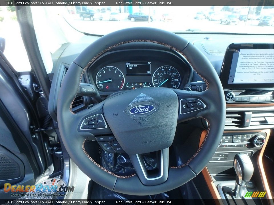 2018 Ford EcoSport SES 4WD Smoke / Ebony Black/Copper Photo #18