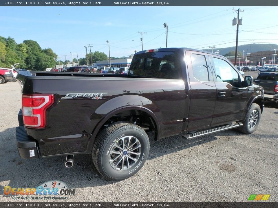 2018 Ford F150 XLT SuperCab 4x4 Magma Red / Black Photo #2