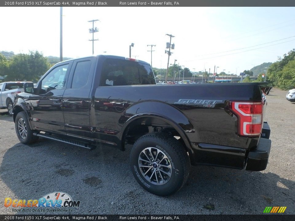 2018 Ford F150 XLT SuperCab 4x4 Magma Red / Black Photo #4