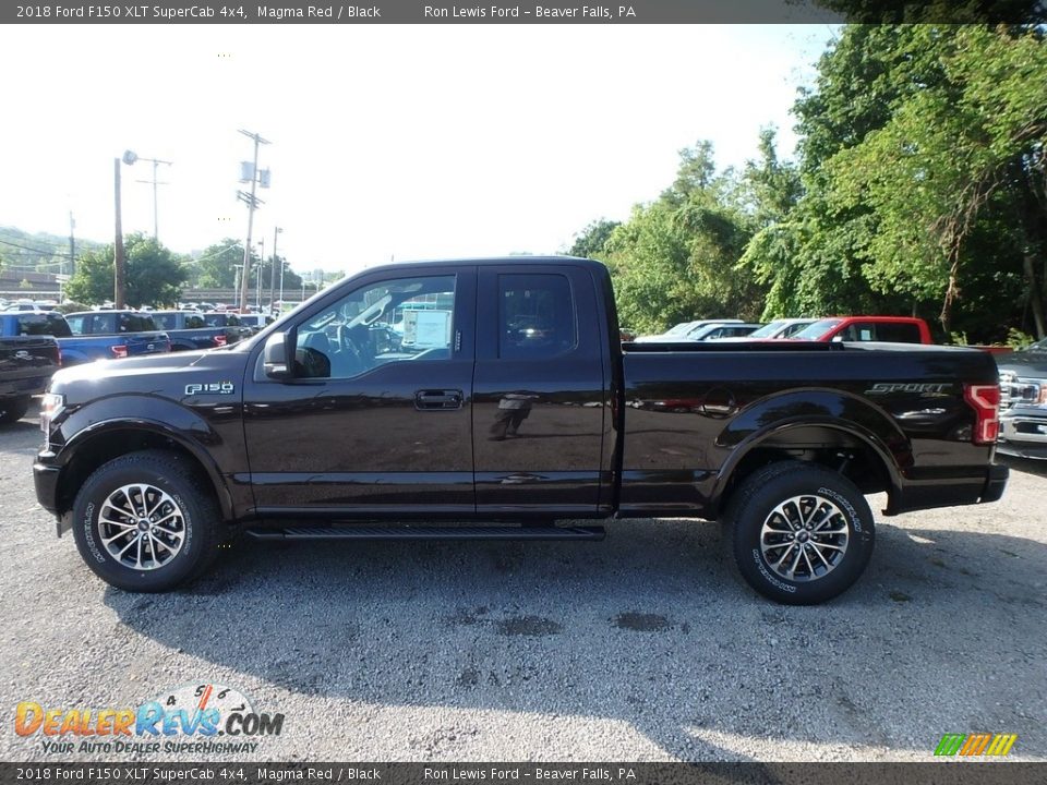 2018 Ford F150 XLT SuperCab 4x4 Magma Red / Black Photo #5