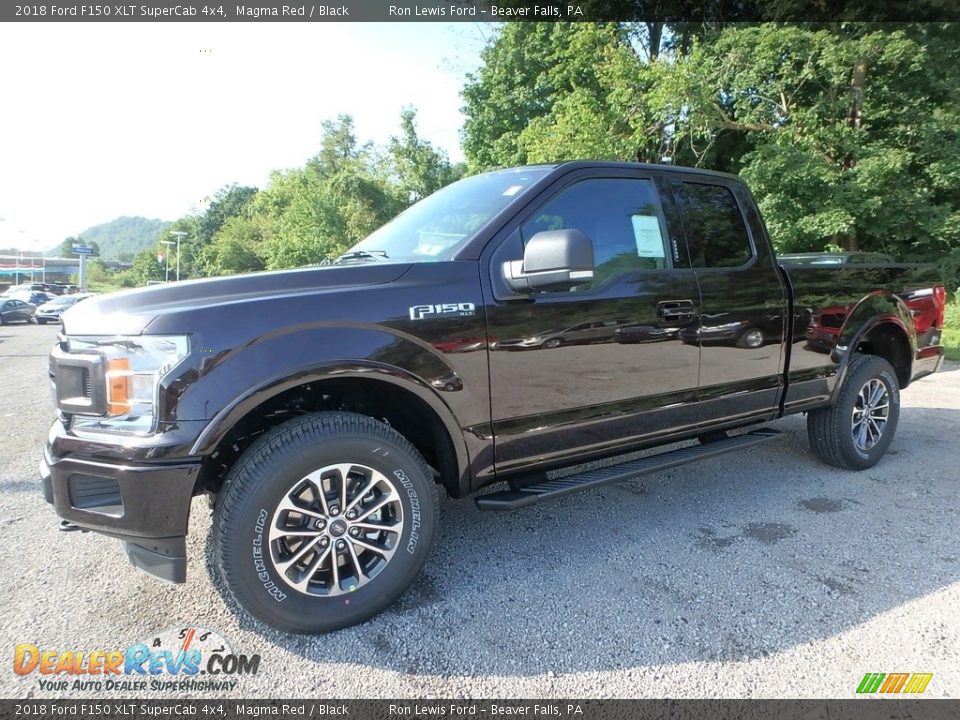 2018 Ford F150 XLT SuperCab 4x4 Magma Red / Black Photo #6