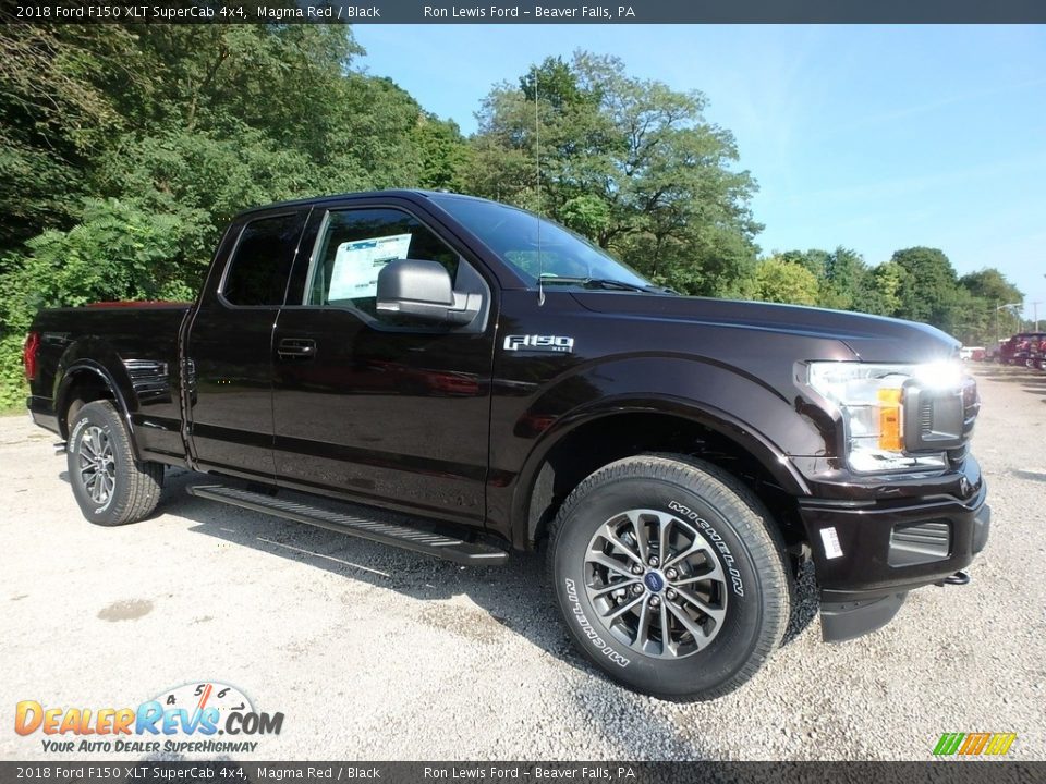 2018 Ford F150 XLT SuperCab 4x4 Magma Red / Black Photo #8