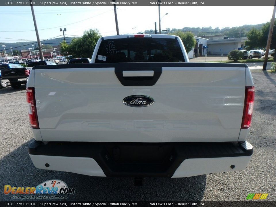 2018 Ford F150 XLT SuperCrew 4x4 Oxford White / Special Edition Black/Red Photo #3