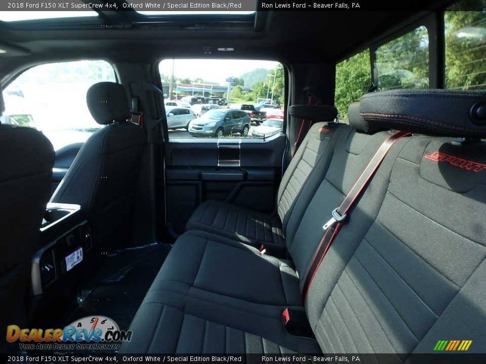 2018 Ford F150 XLT SuperCrew 4x4 Oxford White / Special Edition Black/Red Photo #11
