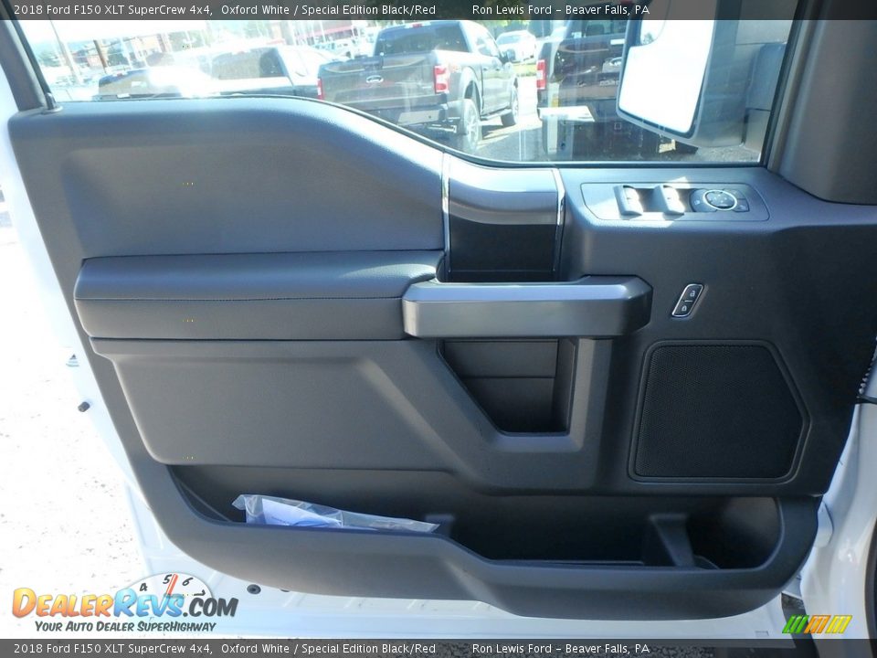 2018 Ford F150 XLT SuperCrew 4x4 Oxford White / Special Edition Black/Red Photo #13