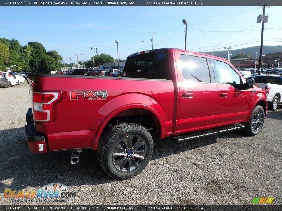 2018 Ford F150 XLT SuperCrew 4x4 Ruby Red / Special Edition Black/Red Photo #2
