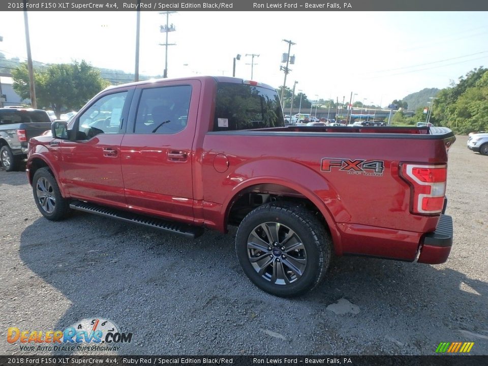 2018 Ford F150 XLT SuperCrew 4x4 Ruby Red / Special Edition Black/Red Photo #4