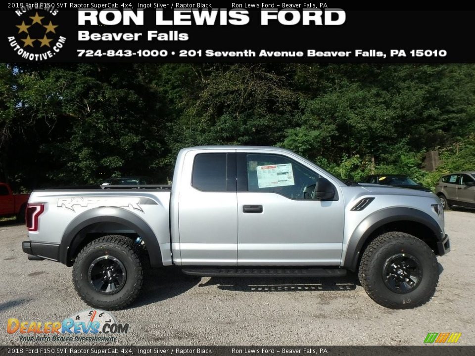 2018 Ford F150 SVT Raptor SuperCab 4x4 Ingot Silver / Raptor Black Photo #1