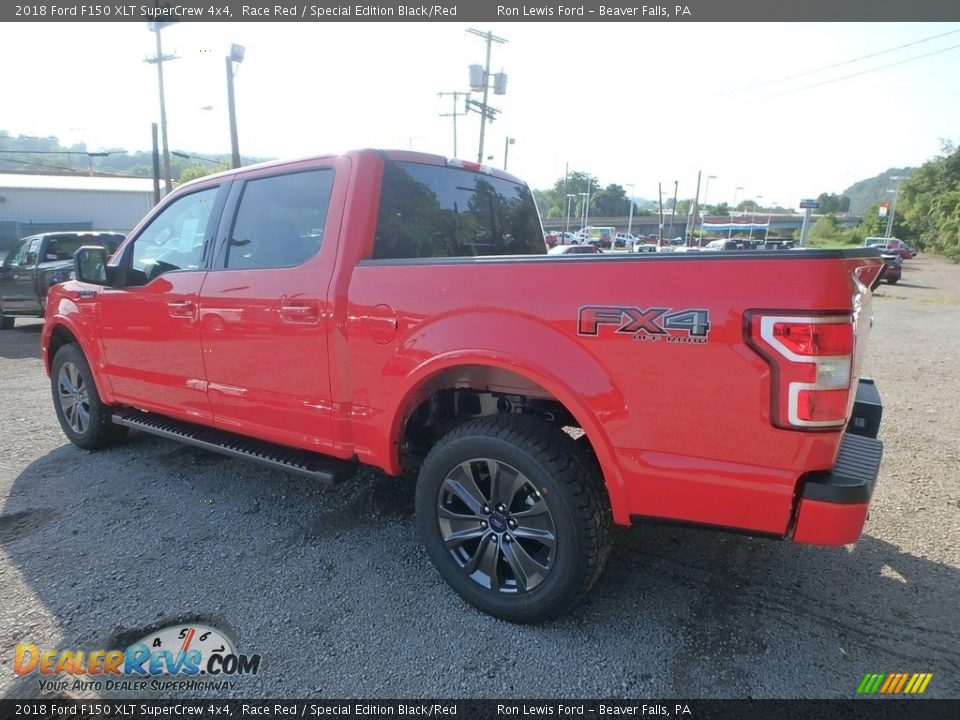 2018 Ford F150 XLT SuperCrew 4x4 Race Red / Special Edition Black/Red Photo #4