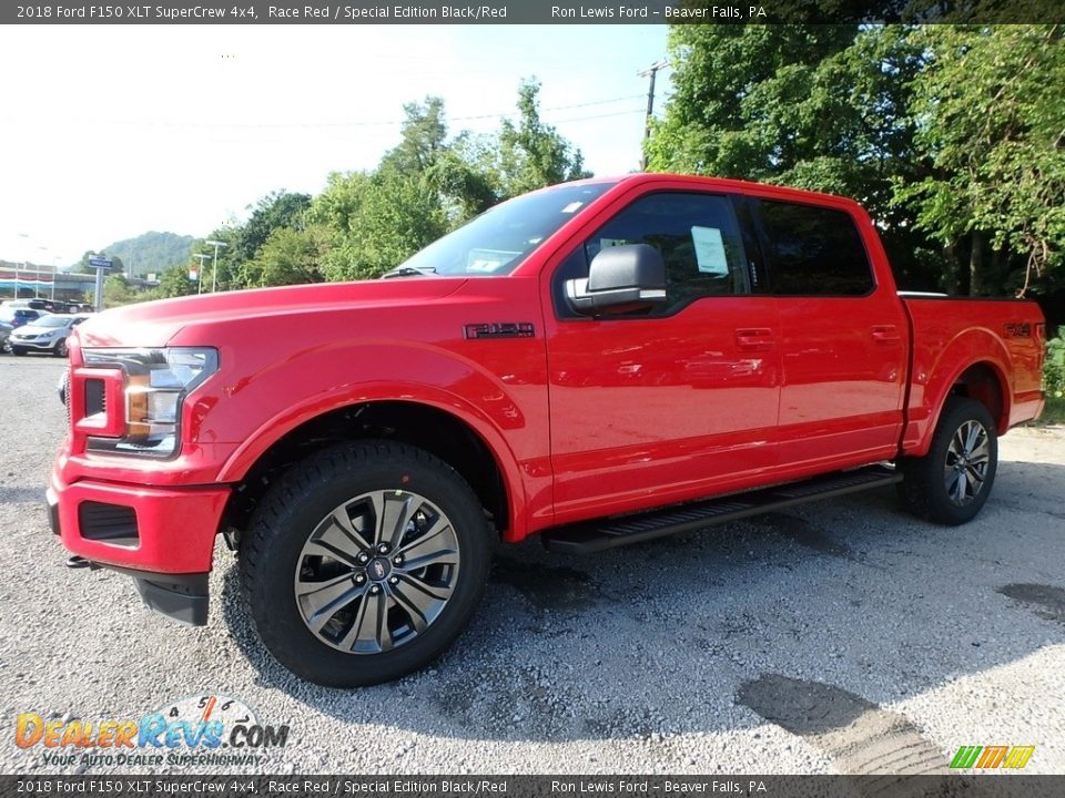 2018 Ford F150 XLT SuperCrew 4x4 Race Red / Special Edition Black/Red Photo #6