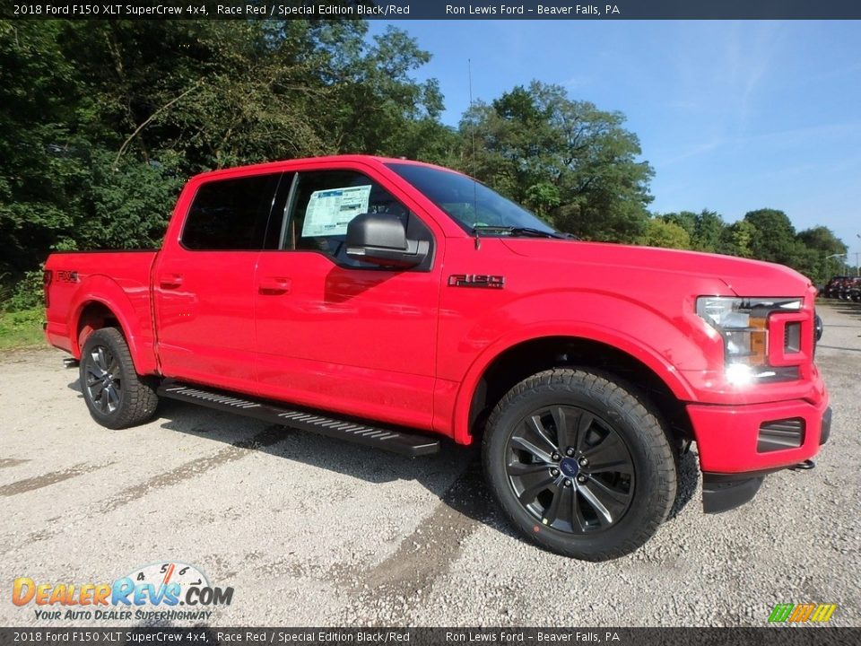 2018 Ford F150 XLT SuperCrew 4x4 Race Red / Special Edition Black/Red Photo #8