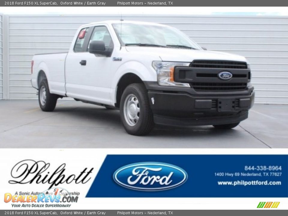 2018 Ford F150 XL SuperCab Oxford White / Earth Gray Photo #1