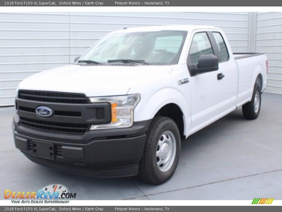 2018 Ford F150 XL SuperCab Oxford White / Earth Gray Photo #3