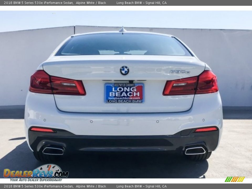 2018 BMW 5 Series 530e iPerfomance Sedan Alpine White / Black Photo #4