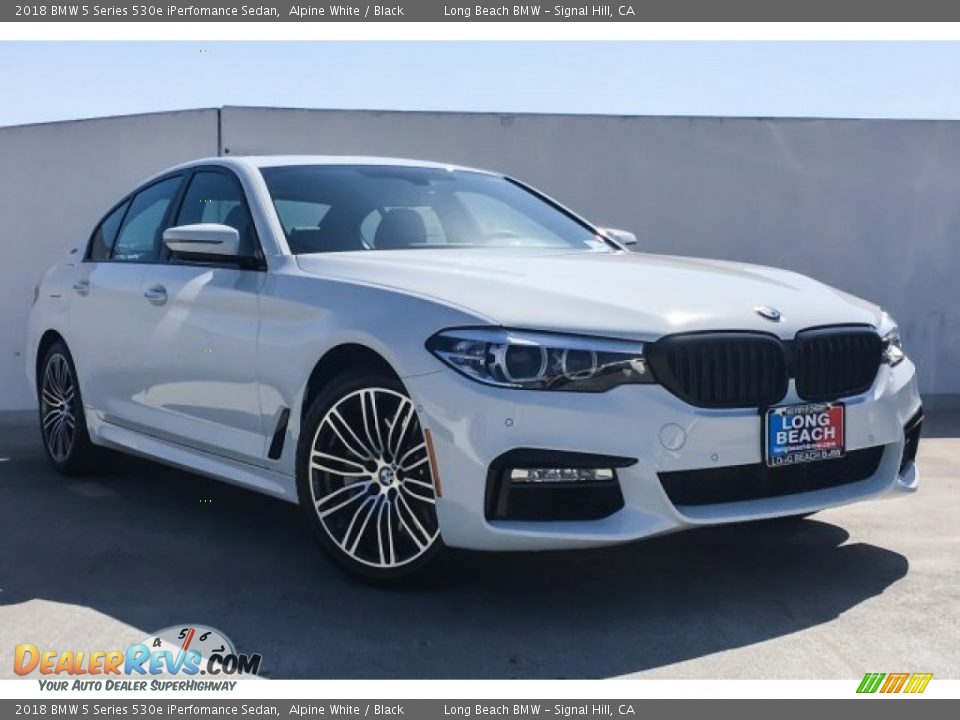 2018 BMW 5 Series 530e iPerfomance Sedan Alpine White / Black Photo #12