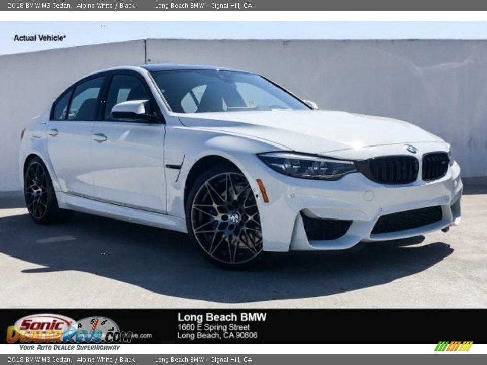 2018 BMW M3 Sedan Alpine White / Black Photo #1